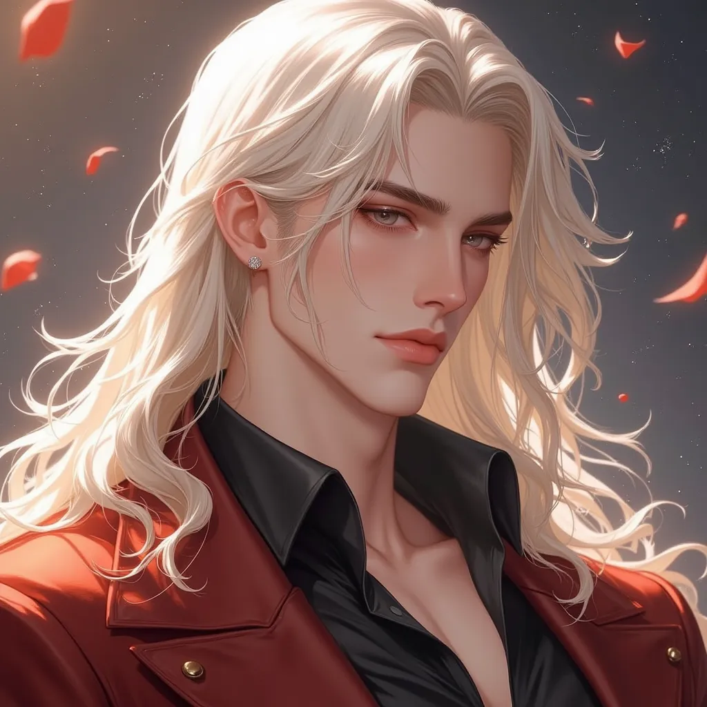 The Wattpad cover is dedicated to the novel of an incredibly beautiful young femme fatale, an incredibly beautiful blonde, a princess of Venus and a general of the Earth army, a very, handsome, statuesque, courageous adult man with long straight platinum h...