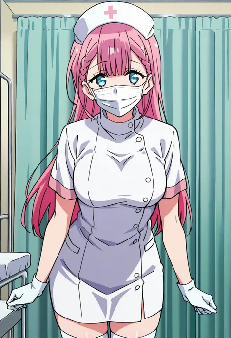 Score_9, score_8_up, score_7_up, source_anime, kirisumafuyu, solo, mature female, long hair, pink hair, bangs, braid, blue eyes, medium breasts, (best quality), (high quality), {masterpiece}, extremely delicate and beautiful, ultra-detailed, beautiful deta...