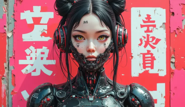 Exquisite 3d manga techno cyborg 3d ainme model, super soldier and concubine, ashtonishing and iconic, Masterpiece, spectacular anime 3D photorealism. score_9, Score_10! presenting the amazingly gorgeous MIKO a beautiful Japanese techno cyborg 3D anime mac...