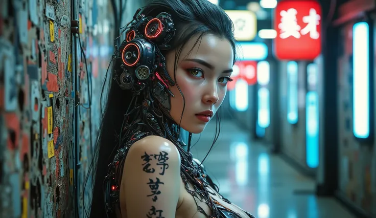 Exquisite 3D model of technological cyborg manga aimme, super soldier and concubine, amazing and iconic, masterpiece, spectacular 3D anime photorealism. score_9, introducing the stunningly gorgeous Yuko, a beautiful Chinese techno cyborg 3D anime human mac...