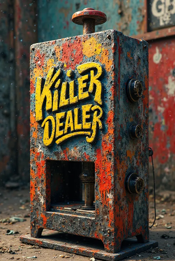 Rosin press , graffiti style , with killer dealer lettering  
