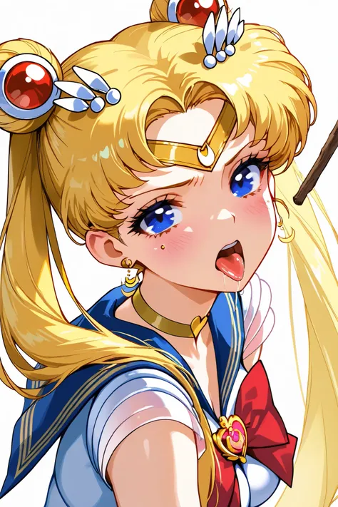Super Sailor Moon,1 female,solo,

Double bang,blonde hair,twintail,circlet,
blonde,very long hair,
Divide the bangs,color inner hair,

Blue eyes,beautiful eyes,big eyes,
slant eyes,long eyelashes,sleeping eyes,

White background,

Look up,zoom out,watch th...