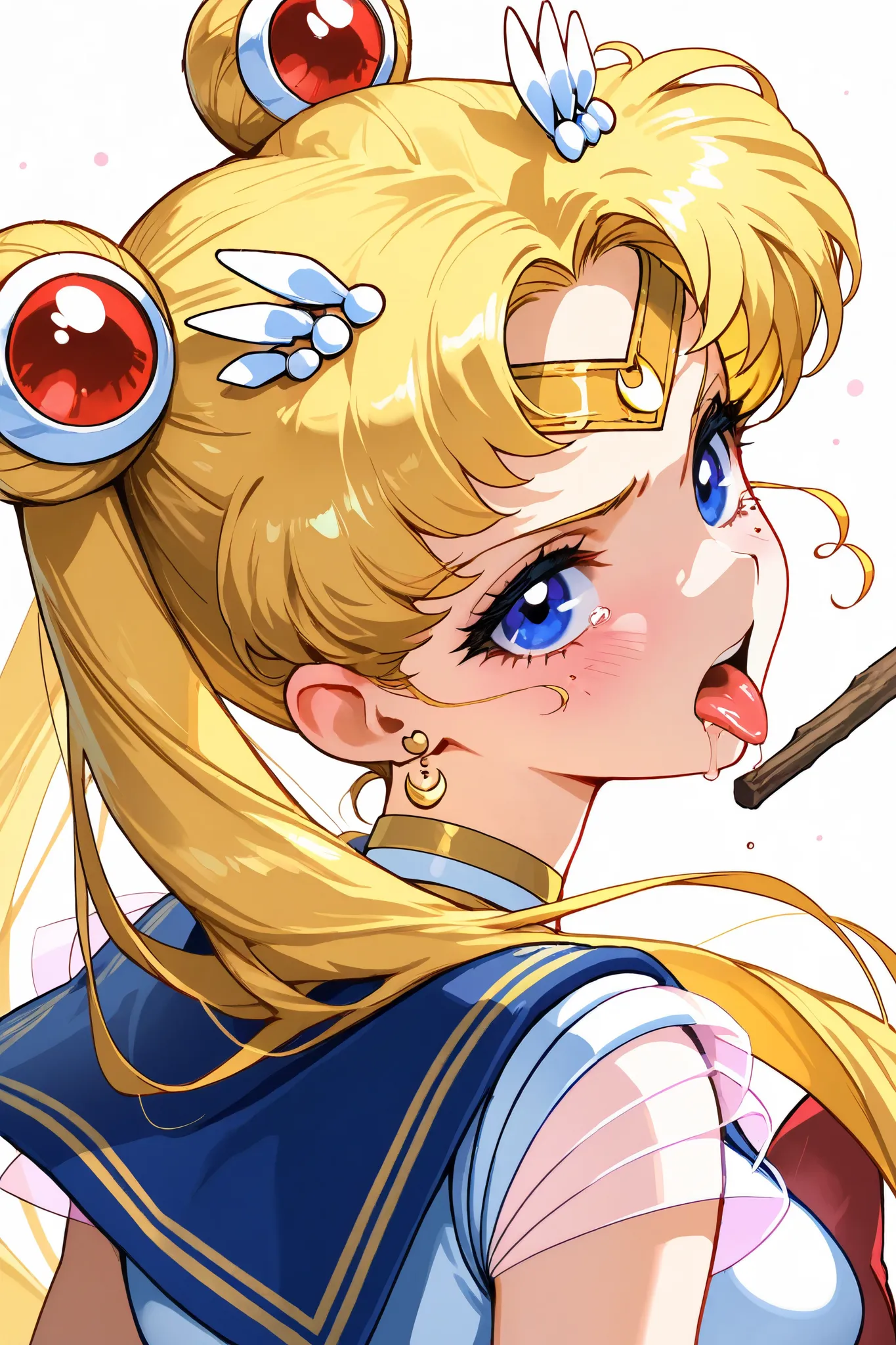 Super Sailor Moon,1 female,solo,

Double bang,blonde hair,twintail,circlet,
blonde,very long hair,
Divide the bangs,color inner hair,

Blue eyes,beautiful eyes,big eyes,
slant eyes,long eyelashes,sleeping eyes,

White background,

Look up,zoom out,watch th...