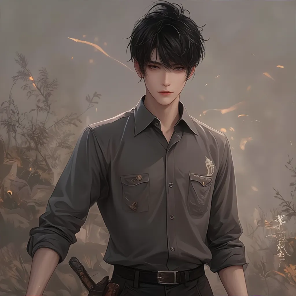 Ming Zhi (Ming Jie) — Sober Brother
Age: 22 years
Shape: Height 180 cm. thin but strong from carrying work
Hair: skin, slightly messy, not looking very well cared for
The eyes: dark, black, neutral and cool
Black: are yellowish-white, Asian, but there are ...