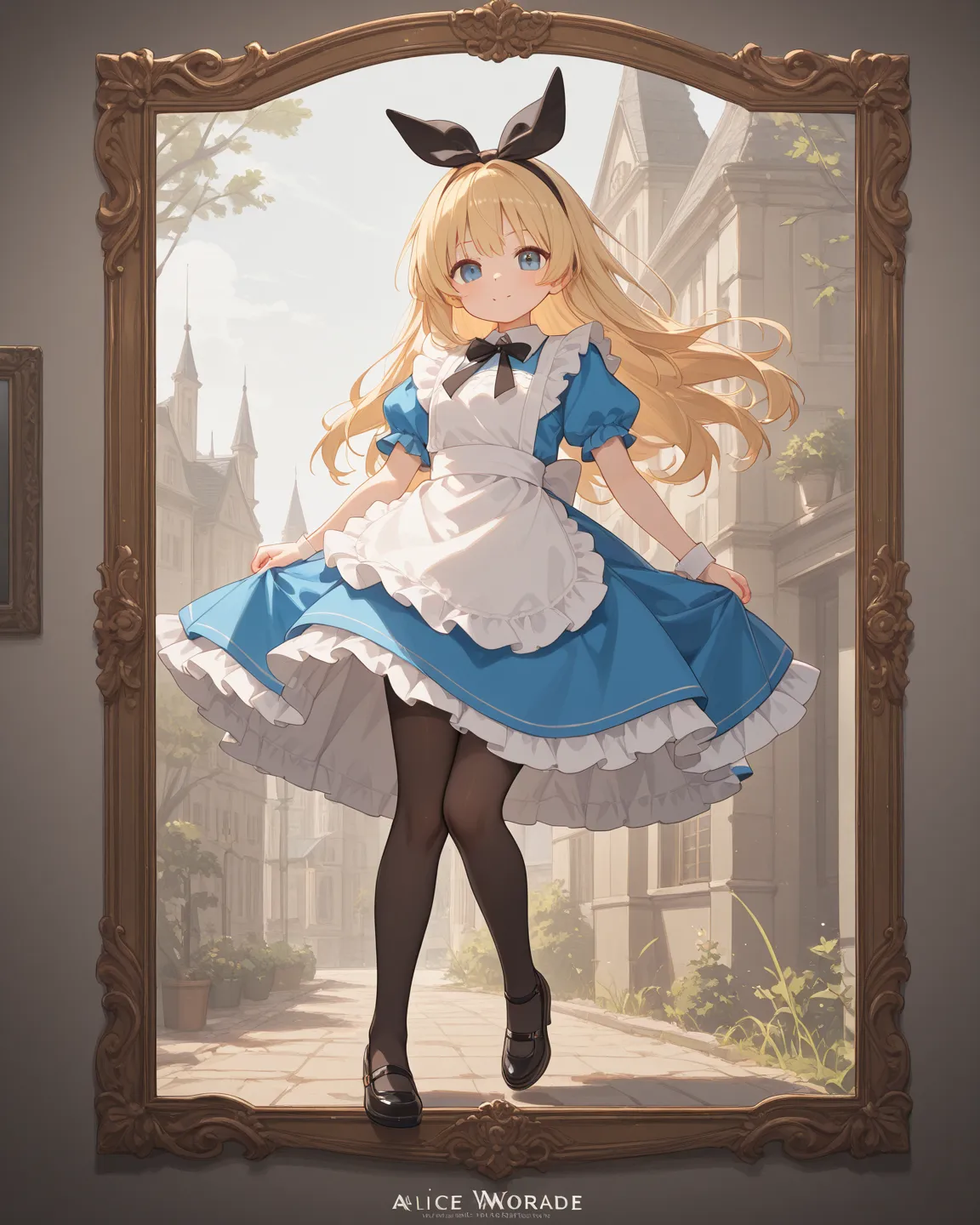 Alice in Wonderland、movie poster style