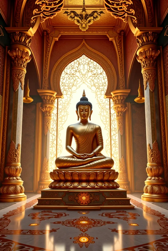 The Buddha room in the house is magnificently decorated, more than 2 billion