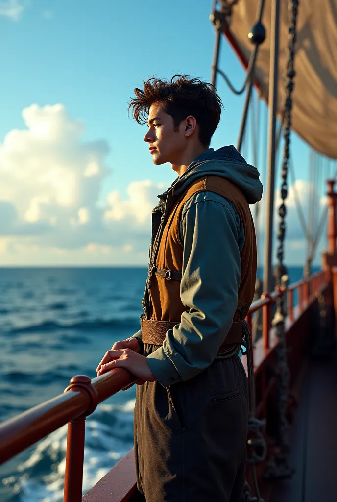 A young man at sea 