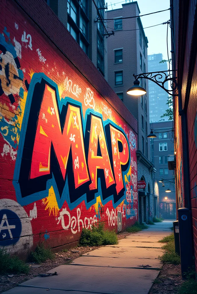 Create a background with a graffiti wall written MVP