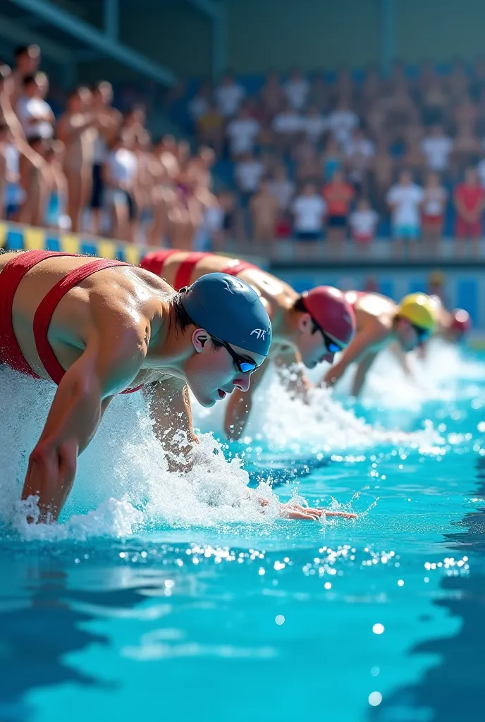 Swimming relay fans