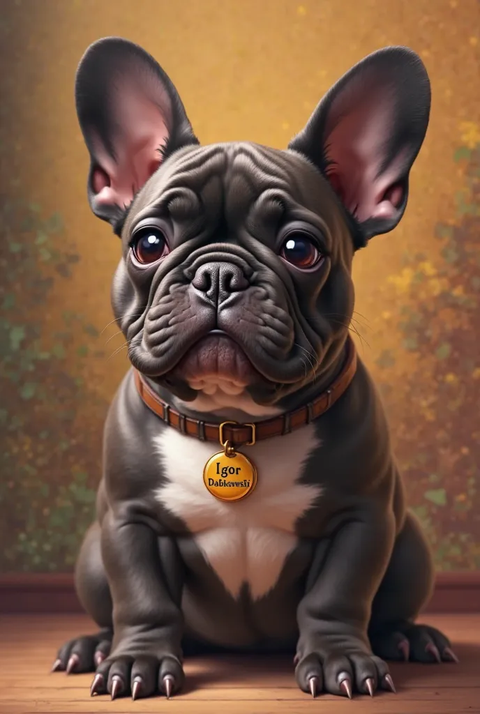 French bulldog with nametag igor dabkowski