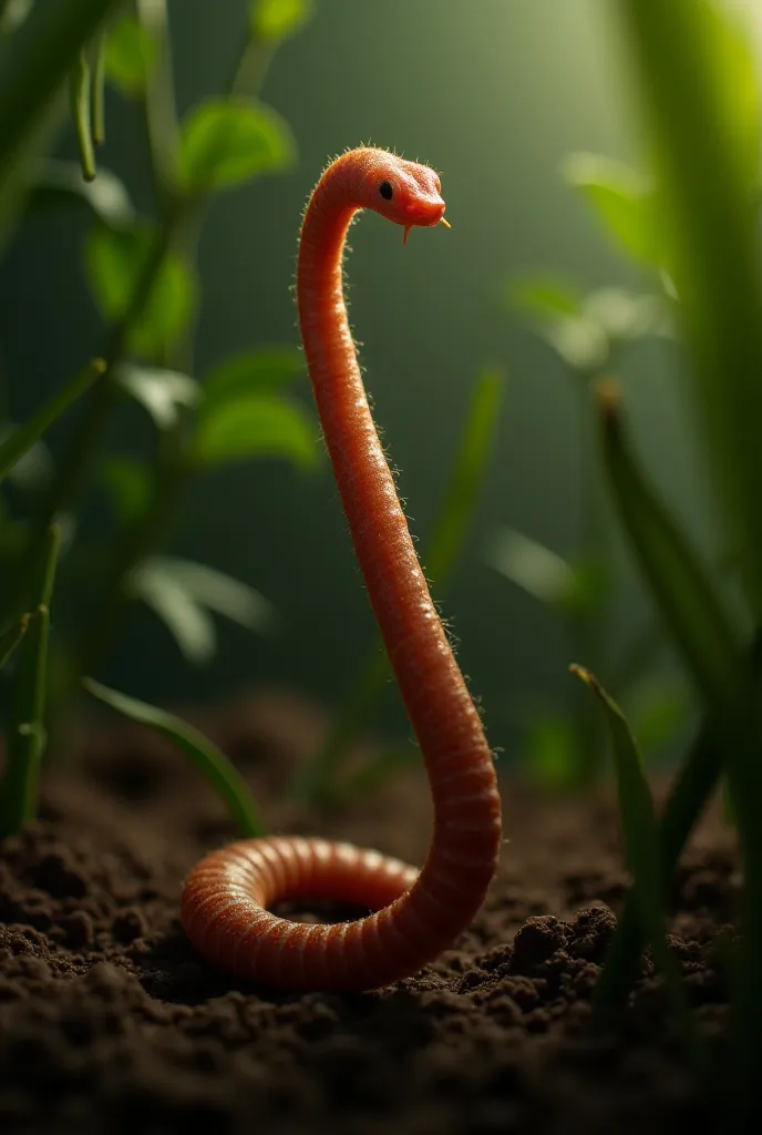 A worm,long