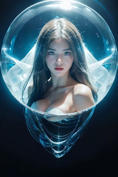 Translucent ethereal alien warrior， ModelShoot style, (Extremely detailed CG unified 8K wallpapers), The beauty of abstract stylization,， surrealism, 8K, Super detail, Best quality, Award-Awarded, Anatomically correct, 16k, Super detail, perfect tits, SFW,...