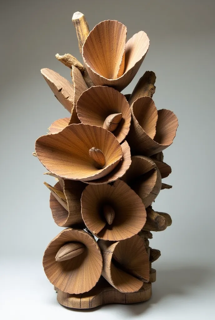 A craft made from pieces of cargo pallets, pine shells, for centerpiece 