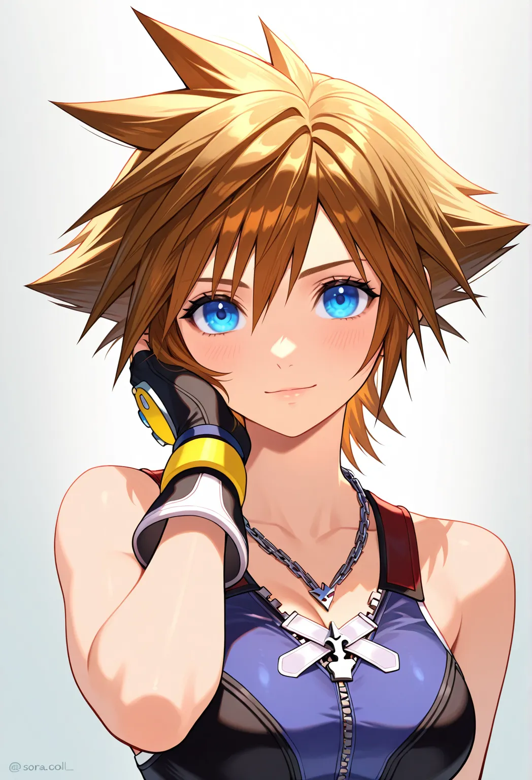 high resolution image, masterpiece, The best quality, incredible quality, Alone , 1 girl,  Sora from Kingdom Hearts, 1 girl, Sora, 1girl, Alone, pose cool
