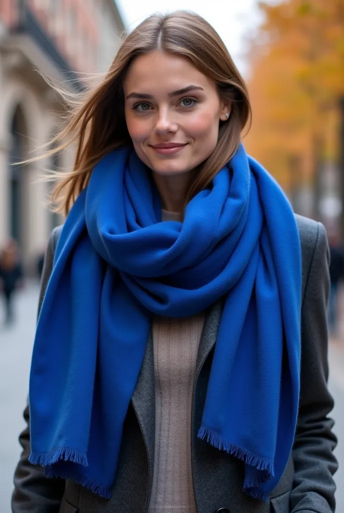 Make the scarf blue