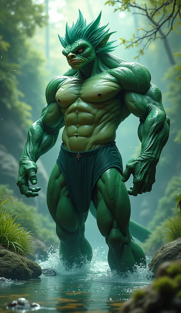 a young tall male kappa super muscular