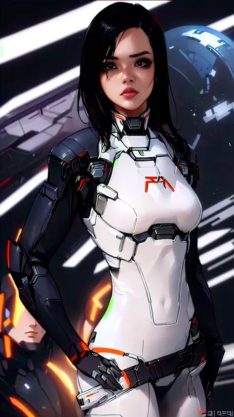  (((redesign Miranda from mass effect as if she was designed by korean video game developers))), Miranda in the style of Square Enix, ((Miranda from Mass Effect)), inspired by Eve Ryder, mass effect, futuristic attire, gordon freeman as a woman, bioware, i...