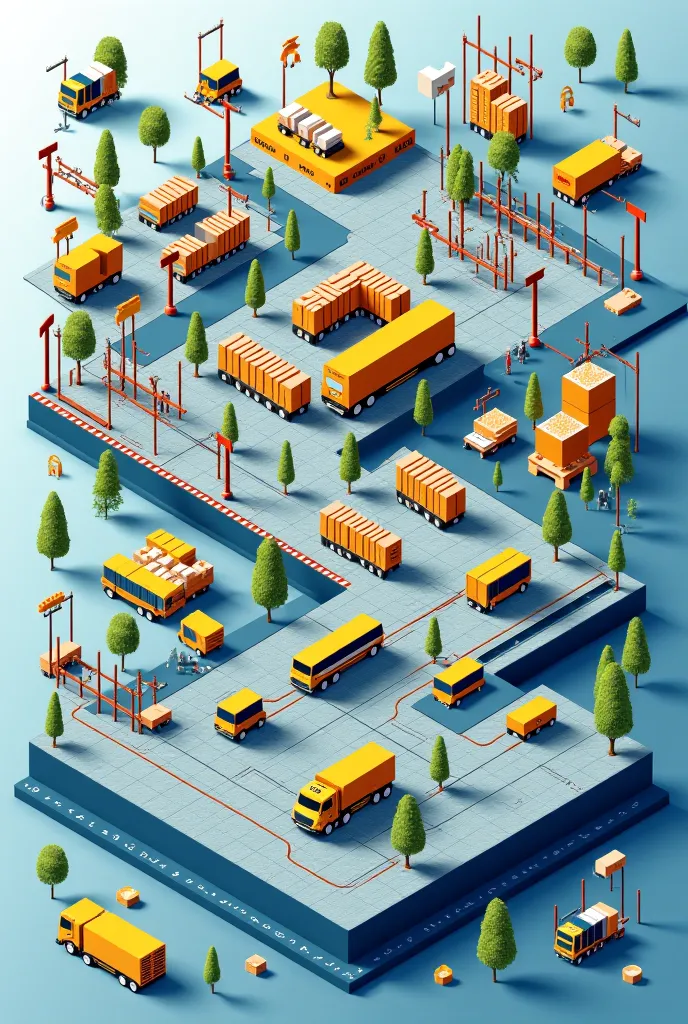 Photo of the matrix structure diagram in logistics in Portuguese br
