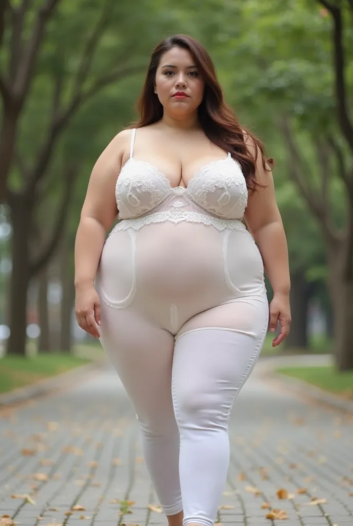 masterpiece, best quality, 1girl, solo, 35 years Old, a beautiful, fat woman wearing a  nightgown transparent with the widest hips and a very tight long white leggings, largest breast, beautiful asian girl, asian goddess, malay model,  thicc, big booty, th...