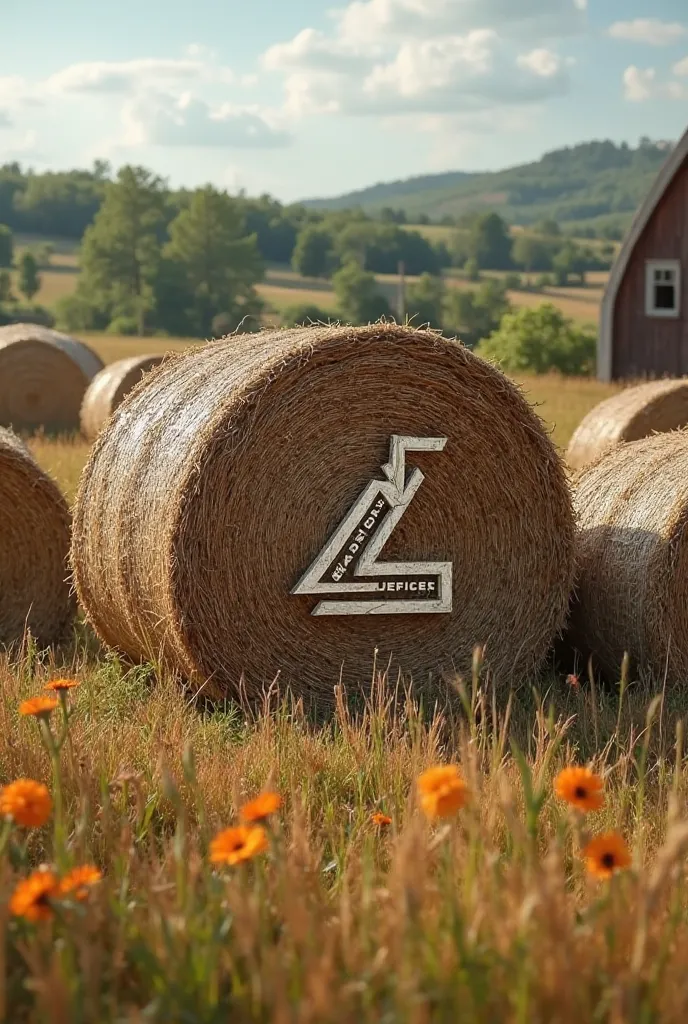 A logo on Silva's bales 