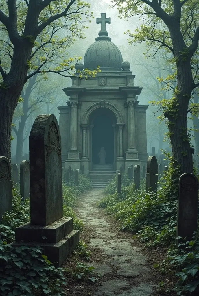 With the curse broken, the graveyard returns to its natural state—silent, abandoned, and empty. The mausoleum crumbles into dust, leaving no trace of the horrors that once lurked there.