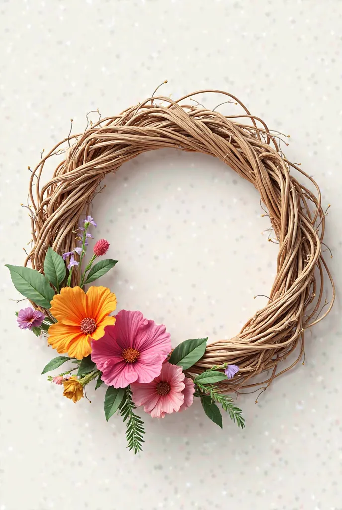 Make floral wicker ring sash logo