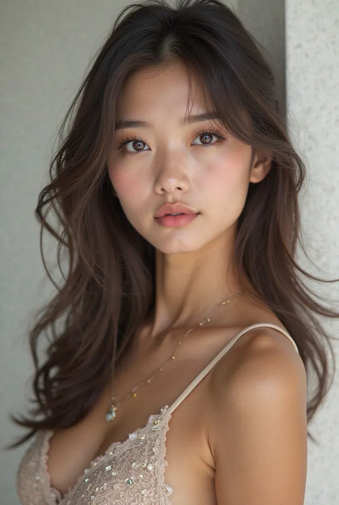 create a realistic 5 different girls of Thai, Singaporean, Korean, Japanese, and European mix with Elegant woman, expressive bright eyes, sharp jawline, slightly curvy fit body, modern & fashionable, confident and warm personality. 