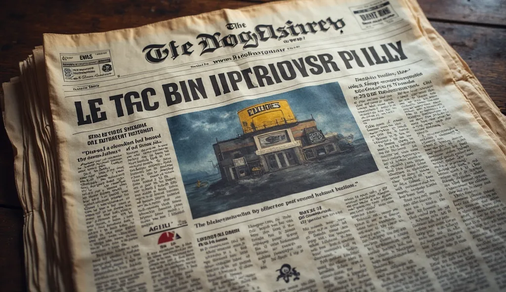 realistic newspaper article featuring the bankruptcy of Blockbuster