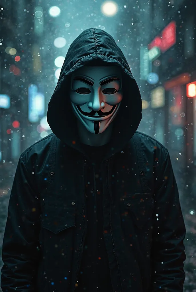 Hacker com mascara Guy fawkes