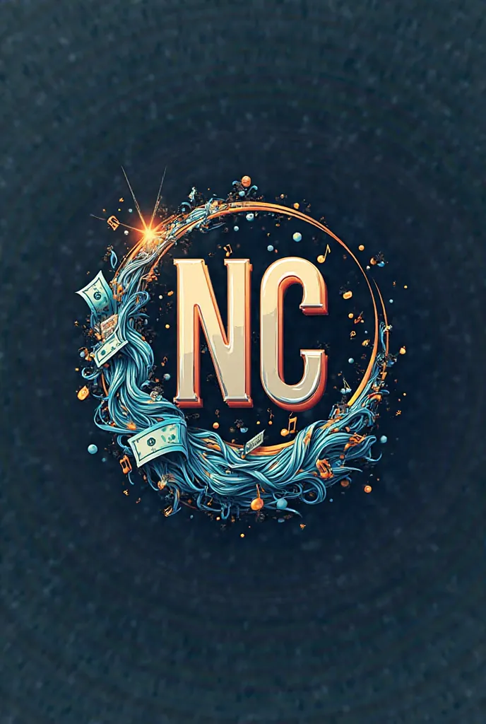 NC logo with music and money design 