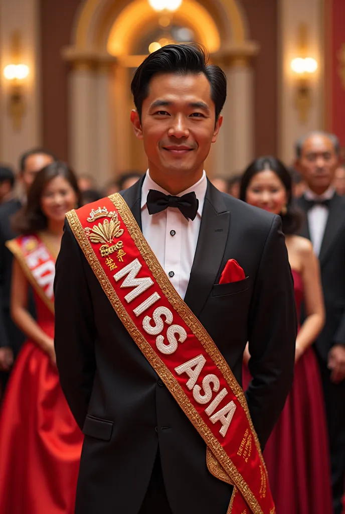 Sash to wear when giving Miss Asia awards