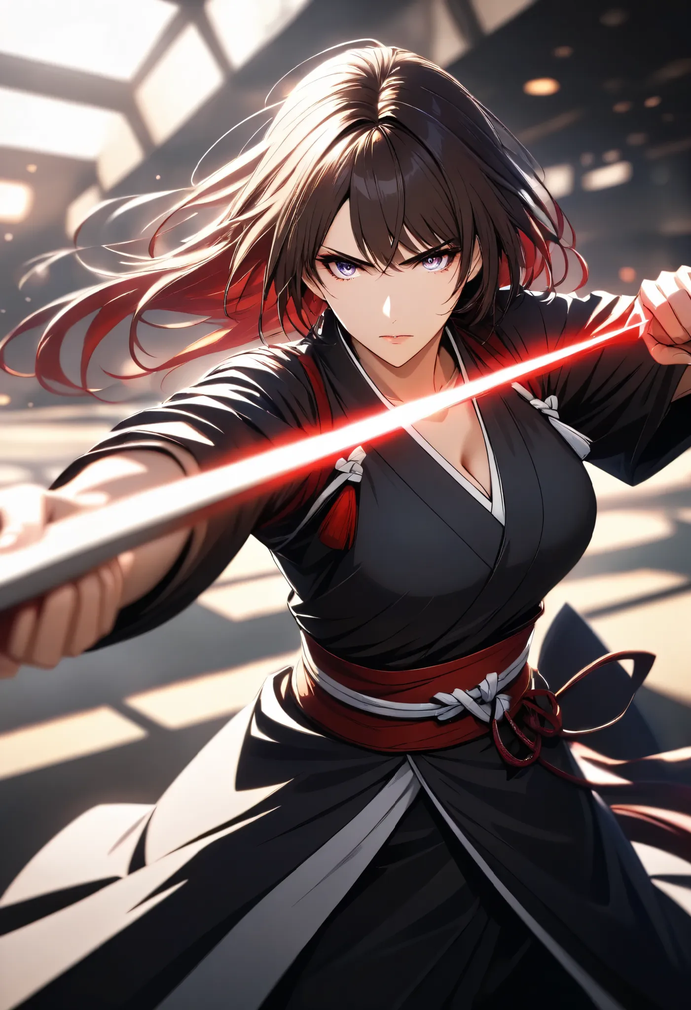 (masterpiece, best quality:1.2),  female 1 person, alone, Japanese Archer, 
BREAK Attack with a bow and arrow, 
Dynamic Attack Composition, (\Hold the bow in your left hand:1.37, project an arrow with your right hand\,) powerful dynamic motion, Maximizes t...