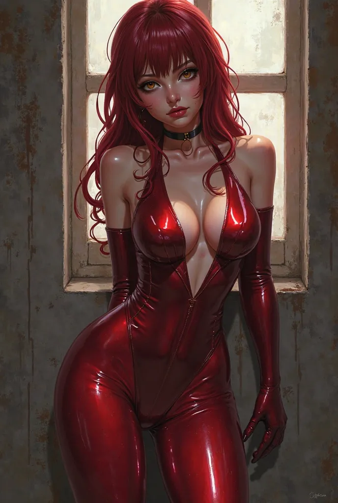 sexy ochaco in latex outfit