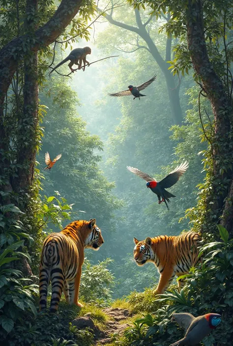 The wildlife of the jungle 