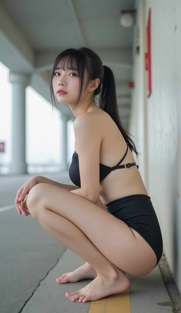  portrait photography,masterpiece, nsfw,8k,16k

(tidy Japanese Girl, 150 Height cm,pale skin),((side shot,shot from below,low angle)), big breasts, (sensual glamorous lower body:1.3), 
( 13yo 1 girl,Japanese standard petite immature fleshy body , head-body...