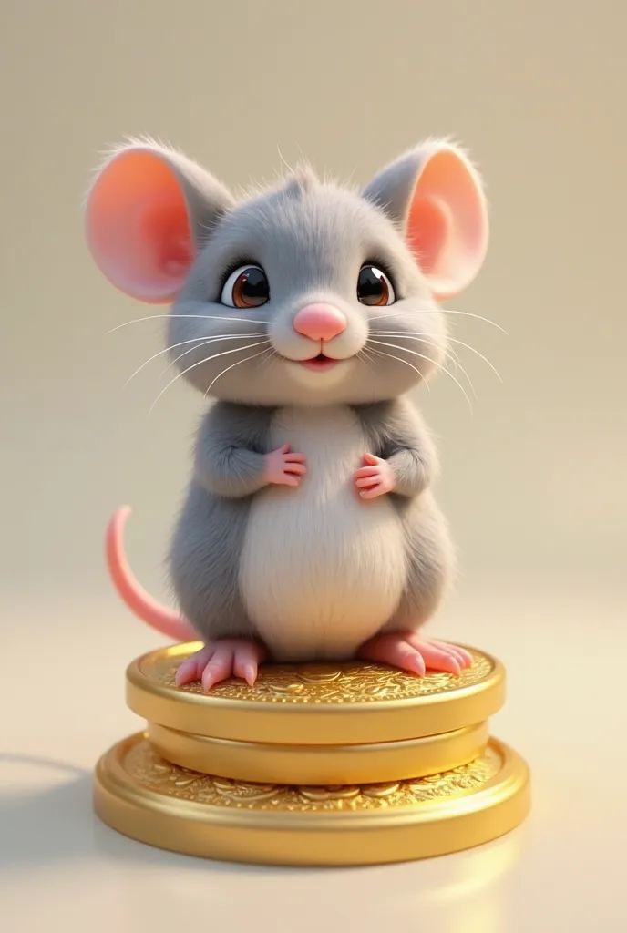 Baby chubby mouse coin