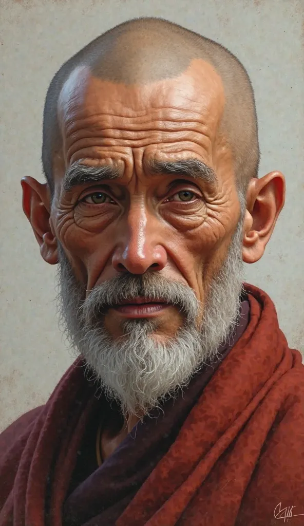 Monk Face age 35 year old 