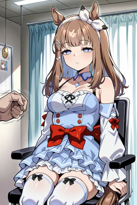(masterpiece, ultra high definition, 16k, RAW photo, intricate), (sharp focus, crisp details), rich colors, vibrant details, noise reduction, 1girl , ((almond eye \( Uma Musume\)), (One Pendulum , Swinging pendulum, Pendulum before her eyes:1.9), Another...