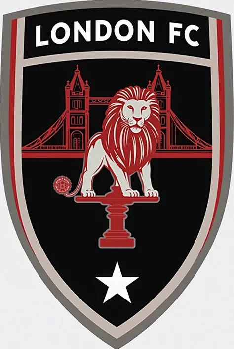  Here is a description :

### Football Shield Concept: London FC

**form:**  
A shield contoured in the shape of a circle, representing unity and community.

**COLORS:**  
- **negro:** To symbolize the modernity and modernity.
- **red:** In honor of the Lo...