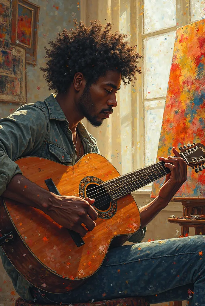 Guitar and painting 