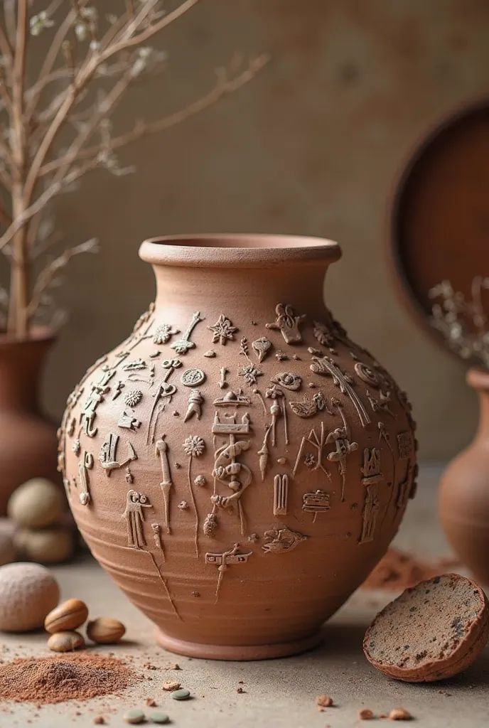 Clay pot humanity design