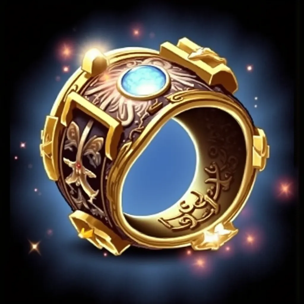 The attached image is a ring from a game. Recreate the ring as if it were a stronger shape than her