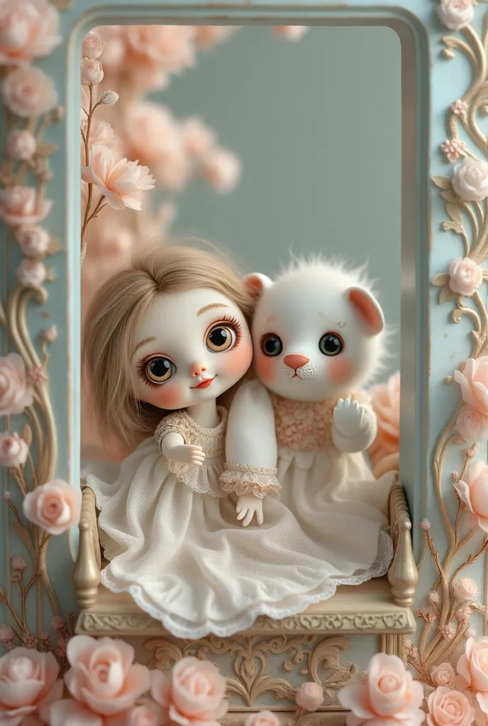 I want a doll like this but it is not clear that it is painted with a white background 