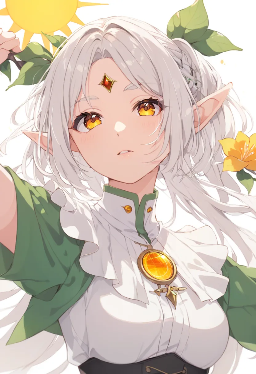 white background, Solar Elf