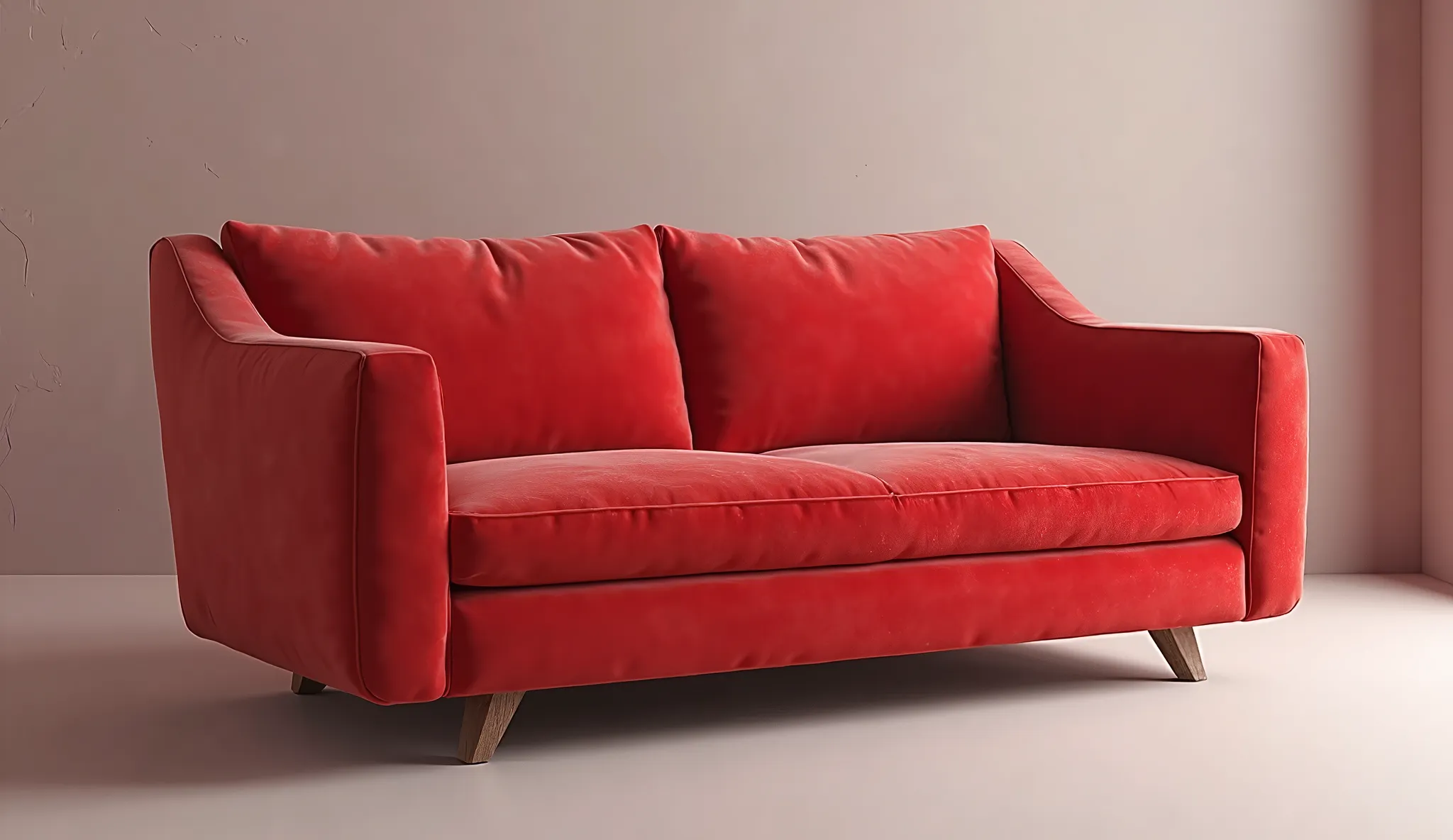 3d sofa or chair rendaring, red febric