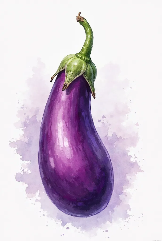 Water color eggplant 