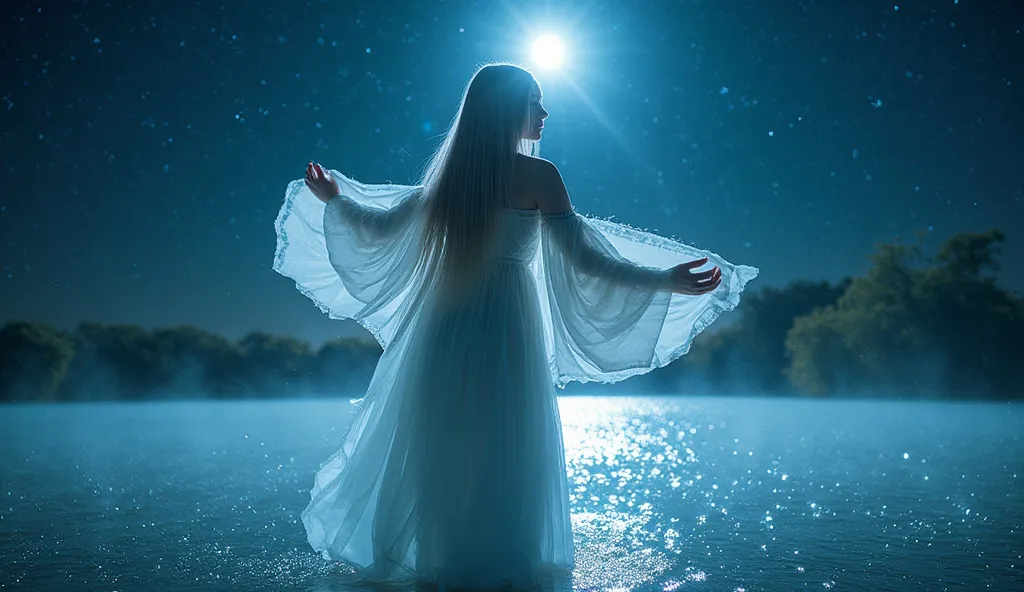 【title: "Angel of Beauty"

(The scene opens under the enchanting night sky, Countless Stars々The . When the most beautiful girl in the world stands on a shining crystal lake、The breeze carries the scent of blooming flowers.)

She's more than just an illusio...