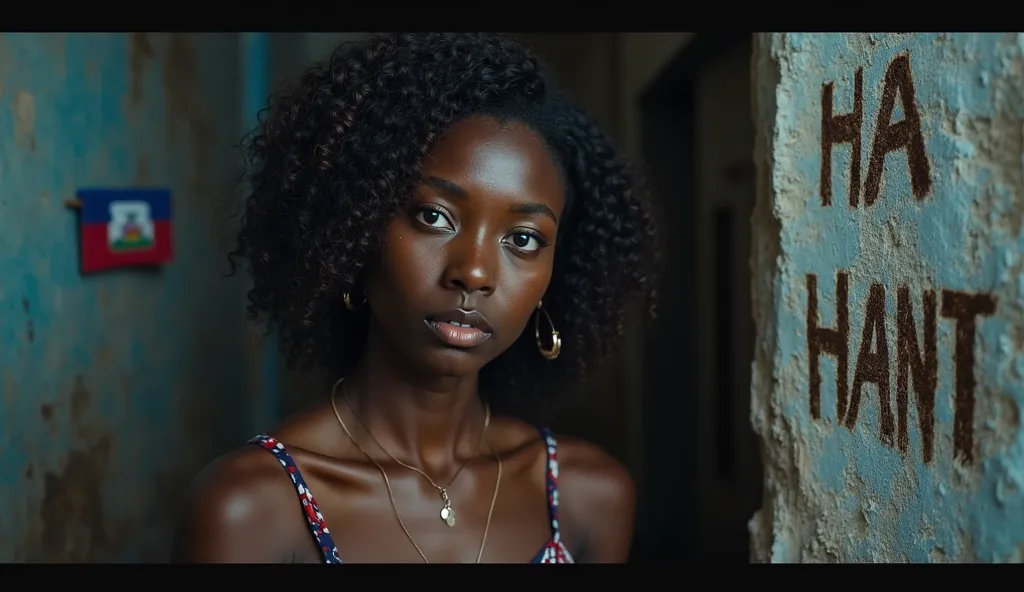 EN HAITÍ, SU PUREZA SE VENDE POR MENOS DE 5 DÓLARES
A highly realistic 8K YouTube thumbnail featuring a stunning yet timid Haitian woman with deep blue eyes, a sensual body, and a revealing neckline. She has a melancholic expression, looking away shyly. He...