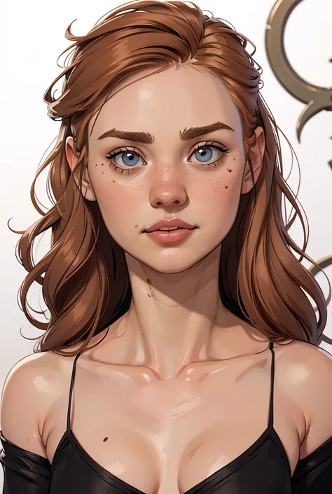 um close-up de uma mulher em uma blusa preta e uma blusa preta, Ross Desenha 1. 0, Ross Desenha portrait, Ross Desenha digital painting, Ross Desenha 2. 0, No estilo de Ross Tran, Ross Desenha 2. 5, lois van Ross Desenha, wlop Ross Desenha, inspired by Ros...