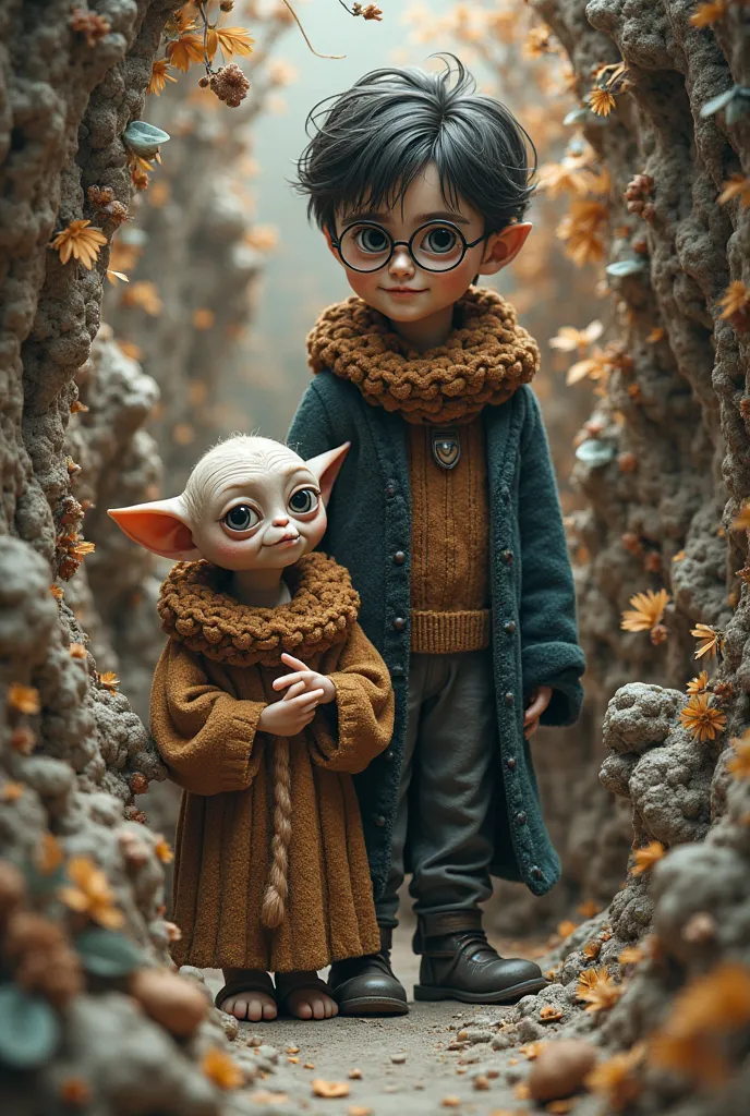 Harry Potter and Dobby in 3d hidden art( Strain eyes to see the image)